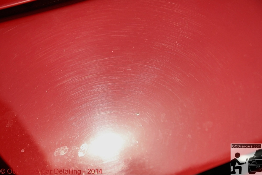 1983 Porsche 944 - Pasadena, Ca - BEFORE shot of DS headlamp - clay bar, iron x, multi phase paint correction, bird drop etchings, water spot removal, protective paint coating. - www.ocdcarcare.com - (949) 427-1191 - info@ocdcarcare.com