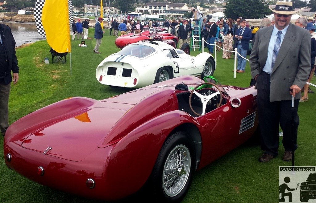 DeWayne Samuels, the Master Technician who over saw the restoration of this Maserati 150S, stands proudly near this beauty whose engine sings when driven like a proper race car. DeWayne Samuels, the Master Technician who over saw the restoration of this Maserati 150S, stands proudly near this beauty whose engine sings when driven like a proper race car.