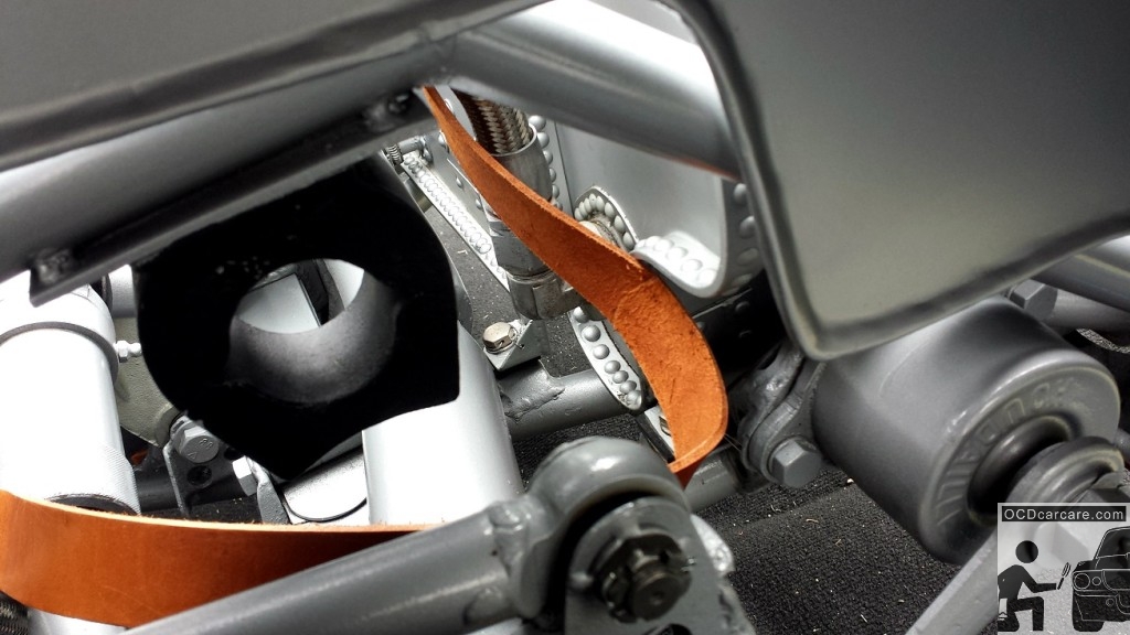Cleaning the rear suspension and the gas tank of the Maserati 150S, before the 2014 Concours d' Elegance. Cleaning the rear suspension and the gas tank of the Maserati 150S, before the 2014 Concours d' Elegance.