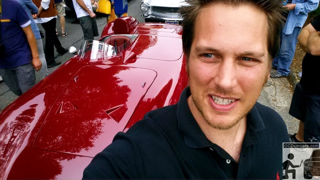 Christopher Brown laughs, taking a rare self portrait at the 2014 Tour d' Elegance Christopher Brown of OCDCarCare laughs, taking a rare self portrait at the 2014 Tour d' Elegance. detailer los angeles ca. - www.ocdcarcare.com - (949) 427-1191 - info@ocdcarcare.com