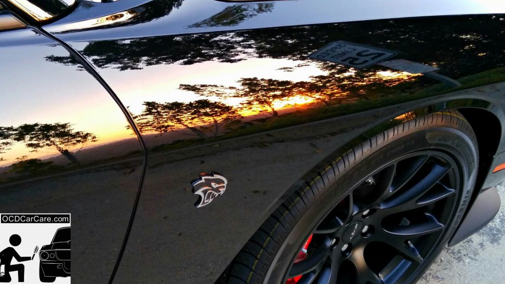 Challenger Hellcat CQuartz FInest in Los Angeles & Pasadena - Glass Paint Coating - Gloss, Reflectivity, Protection