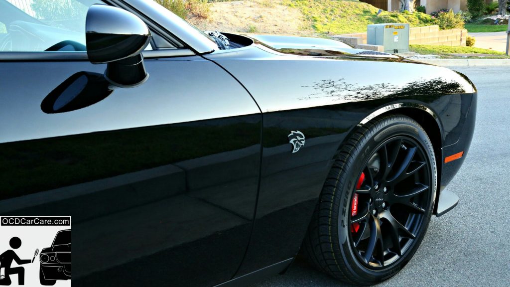 Challenger Hellcat CQuartz FInest Detailed in Los Angeles & Pasadena - Glass Paint Coating - Modesta, Opti Coat Pro