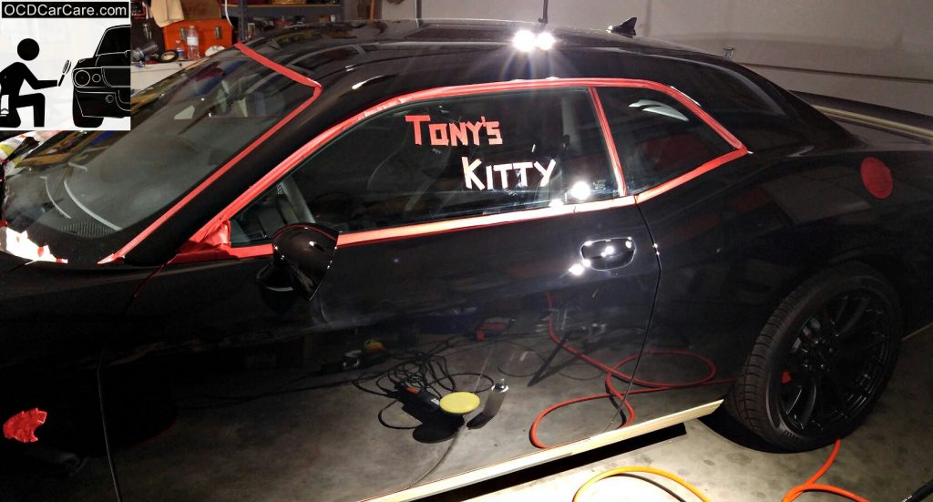 Challenger Hellcat CQuartz Finest Detailing in Los Angeles - Glass Paint Coating - Modesta, Opti Coat & Ceramic Pro