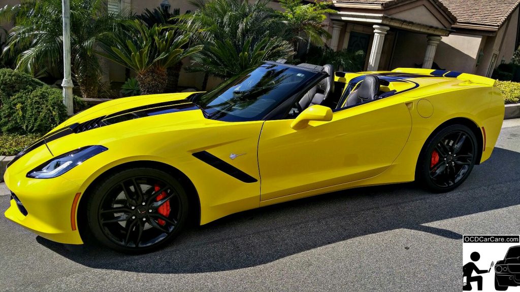 This Corvette C7 Stingray Z51 basks in the sun after a full paint correction and protective paint coating.
