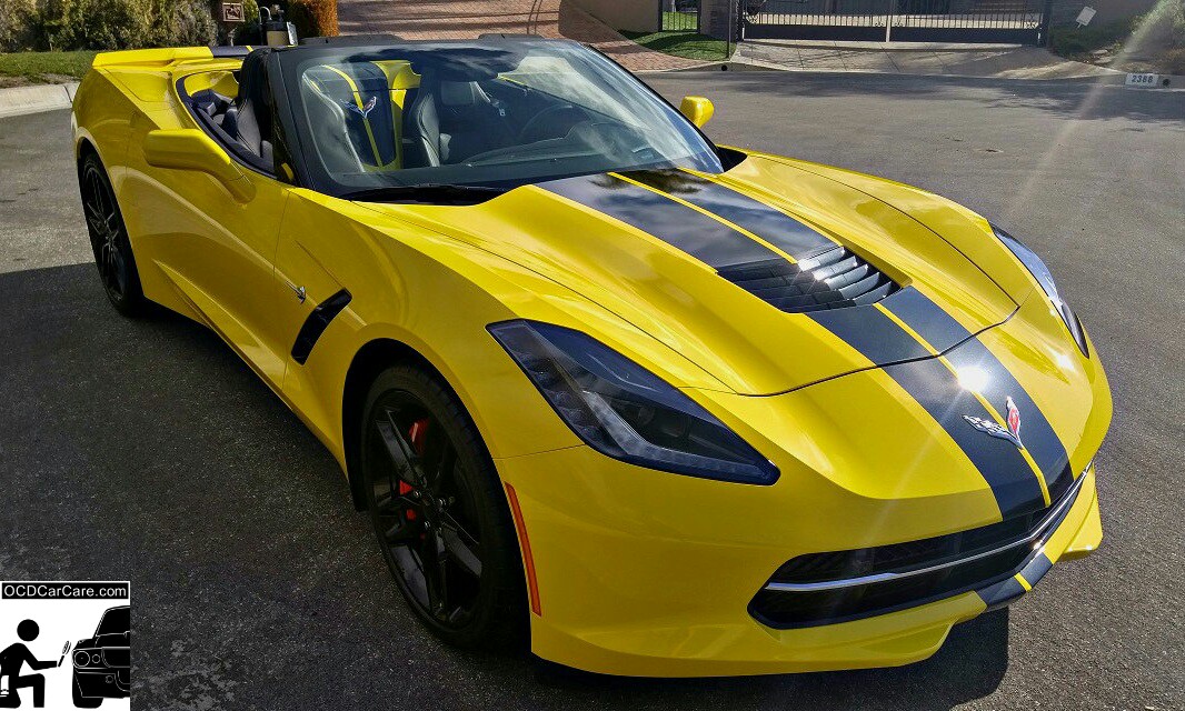Corvette C7 Stingray Z51 absolutely radiates in the sun after OCDCarCare's Paint Correction & Ceramic Paint Coating.