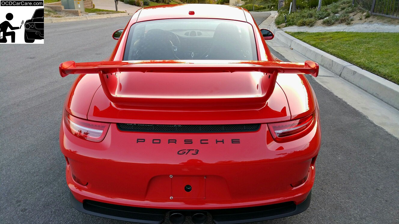 Porsche GT3 - CQuartz Finest Detailing in Los Angeles & Pasadena - Rear end reflections
