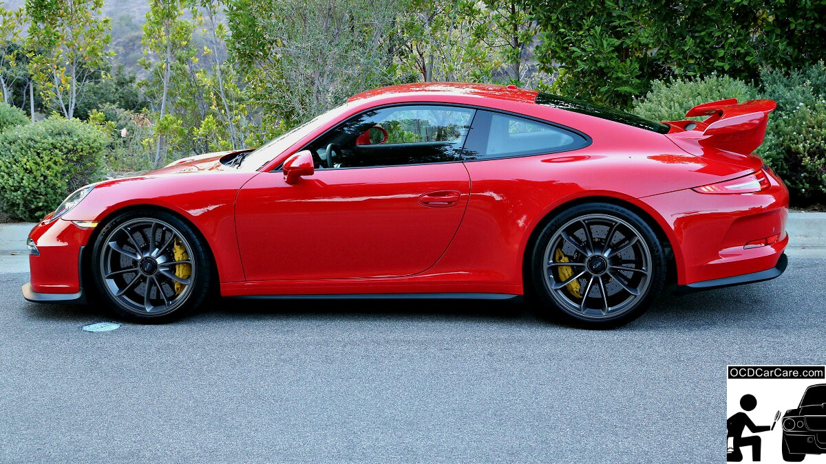 This Porsche GT3 underwent full paint correction & Caramic Nano Coating to reveal her beauty by OCDCarCare Los Angeles.