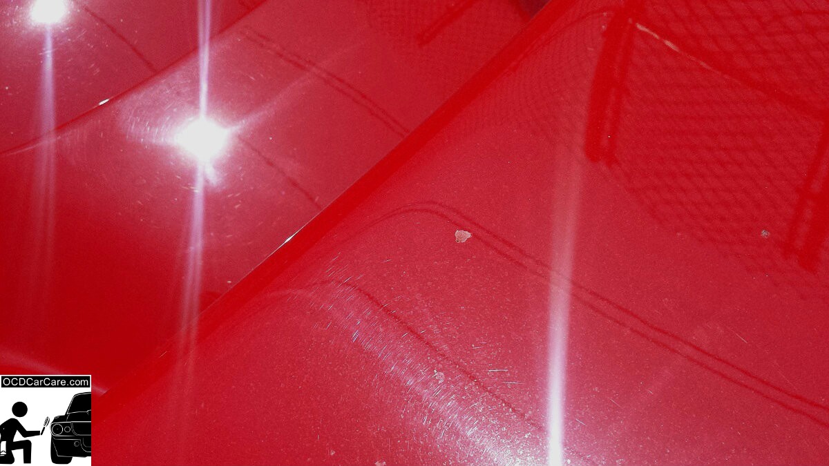 Porsche GT3 - CQuartz Finest Detailing in Los Angeles - Defects on Rear Wing & Deck Lid BEFORE Paint Correction