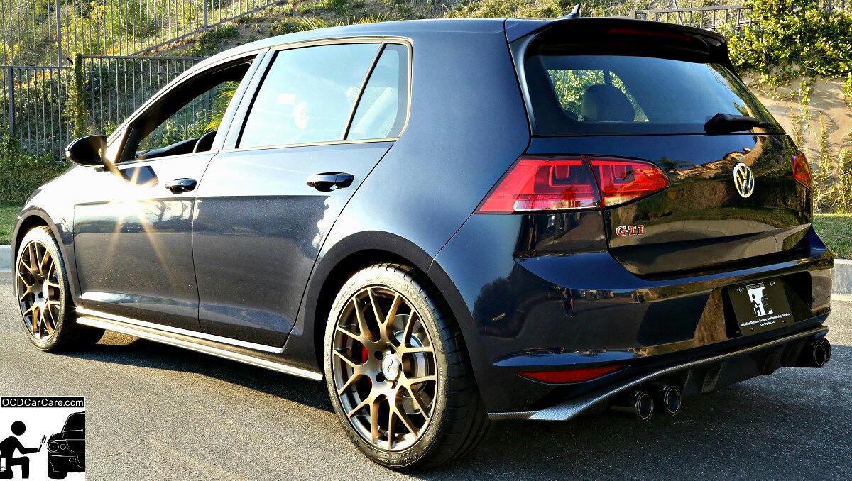 2016 GTI paint was fully enhanced & protected by OCDCarCare Los Angeles CQuartz Finest Treatment.
