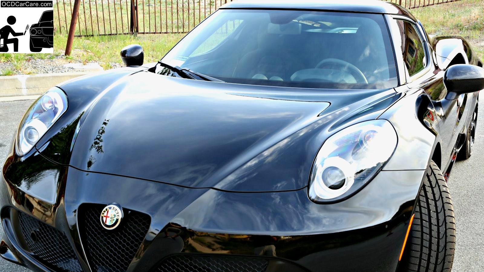 This Alfa Romeo 4C is the epitome of gloss & reflectivity with a nano glass coating.