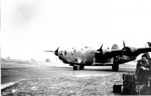 Witchcraft taxxing during a mission on an airstrip in WWII.