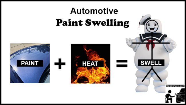 Learn How Heat from Paint Swelling Hide Defects during Paint Correction in Auto Detailing from OCDCarCare Los Angeles.