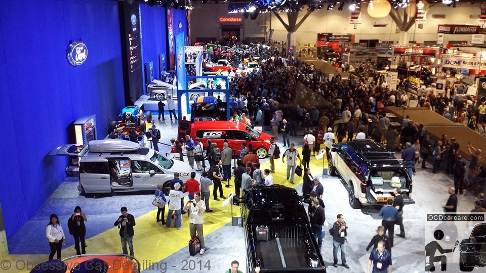 2013 Ford SEMA booth - Christopher Brown detailing with Ford Car Care Team 2013 - www.ocdcarcare.com