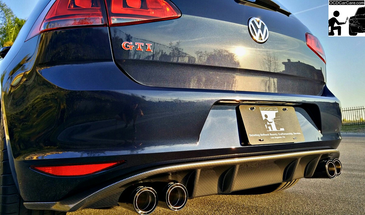 The VW GTI, including the exhaust tips & rear diffuser were polished & Coated with CQuartz Finest.